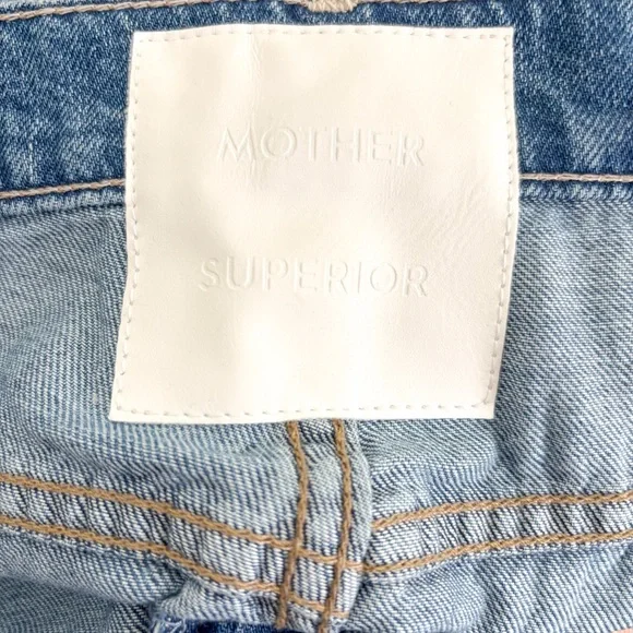 MOTHER Dodger Ankle Blue Flare & Wide Leg Jeans - Picture 7 of 11